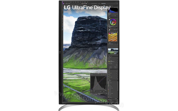 LG 32UQ850V-W - Vue de face en mode portrait