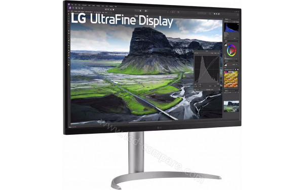 LG 32UQ85X-W - Vue 3/4 gauche