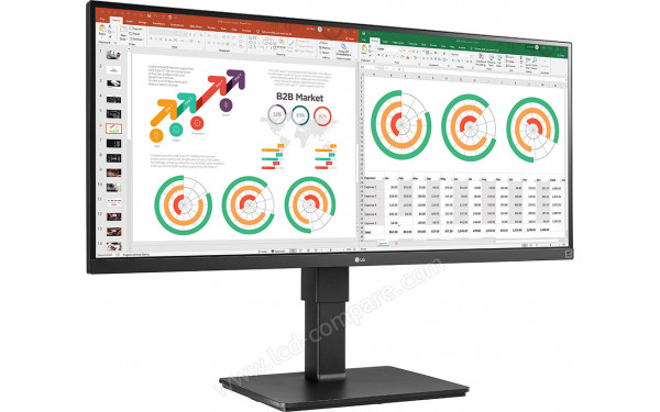 LG 34BN770-B - Vue 3/4 gauche