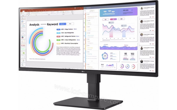 LG 34BQ77QB-B - Vue 3/4 droite