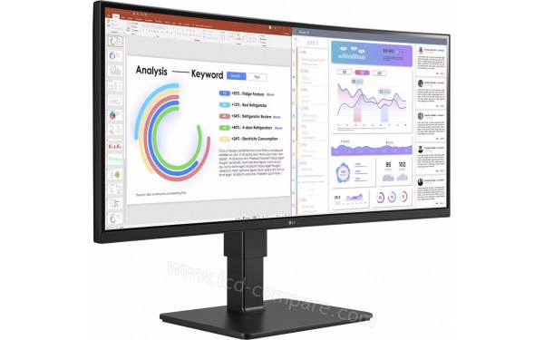 LG 34BQ77QC-B - Vue 3/4 gauche