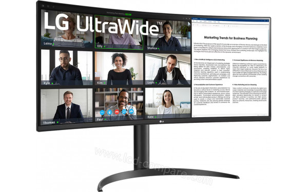 LG 34BR55QC-B - Vue 3/4 gauche