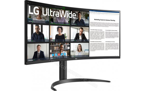 LG 34BR55QC-B - Vue 3/4 gauche