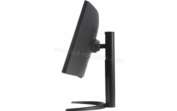 LG 34SR65QC-B - Vue de profil bascul&eacute; vers l'arri&egrave;re