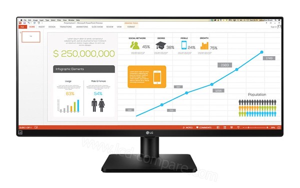 LG 34UB67-B - Vue de face