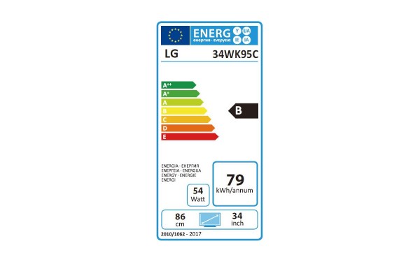 LG 34WK95C-W - &Eacute;tiquette &eacute;nergie