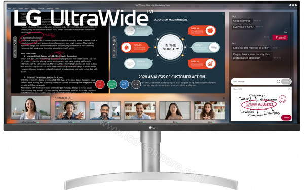 LG 34WN650-W - Vue de face