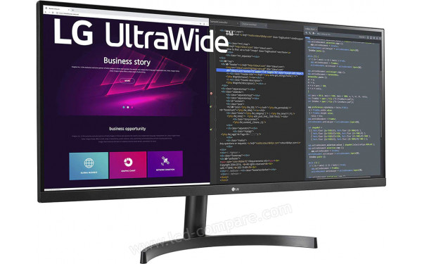 LG 34WN700-B - Vue 3/4 gauche