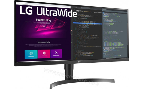 LG 34WN750-B - Vue 3/4 gauche