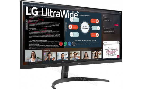 LG 34WP500-B - Vue 3/4 gauche