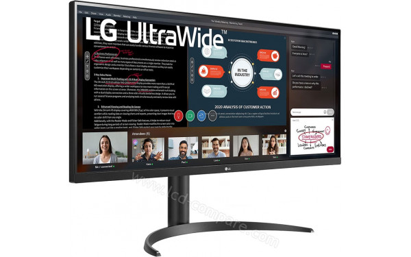 LG 34WP550-B - Vue 3/4 gauche