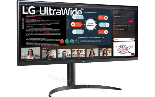 LG 34WP550-B - Vue 3/4 gauche