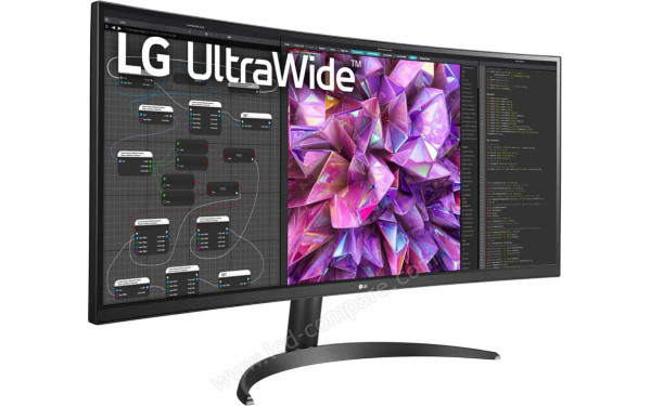 LG 34WQ60C-B - Vue 3/4 gauche