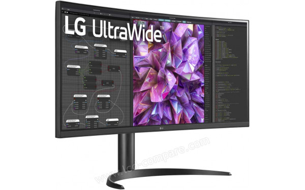 LG 34WQ75C-B - Vue 3/4 gauche