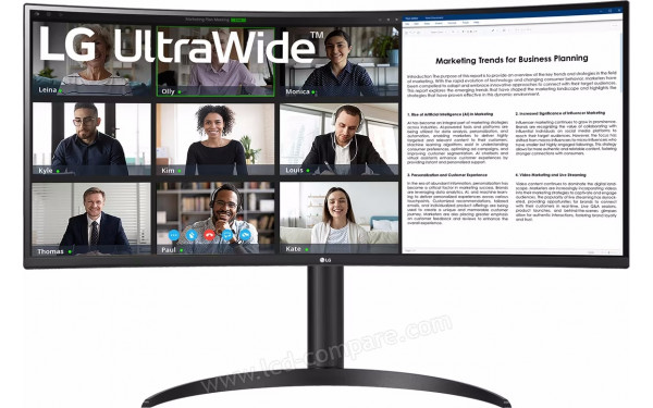 LG 34WR55QC-B - Vue de face