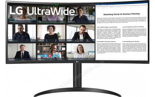 LG 34WR55QK-B - Vue de face