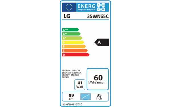 LG 35WN65C-B - &Eacute;tiquette &eacute;nergie