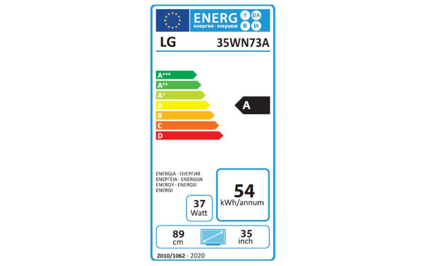 LG 35WN73A-B - &Eacute;tiquette &eacute;nergie