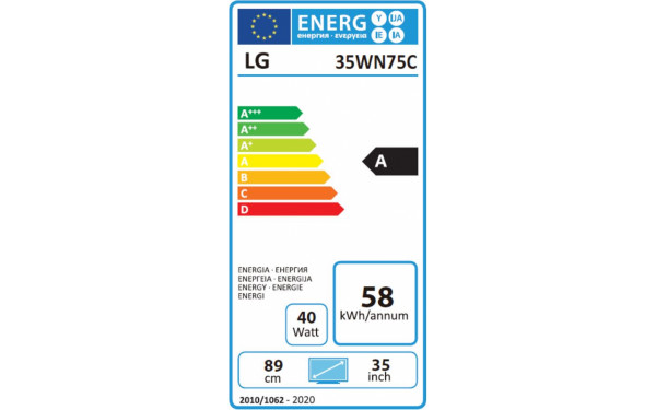 LG 35WN75C-B - &Eacute;tiquette &eacute;nergie