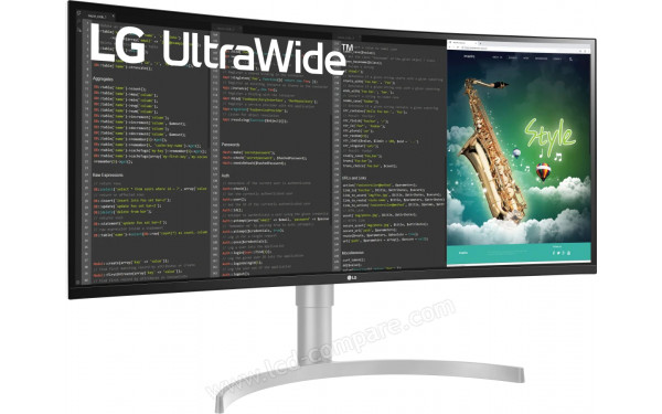LG 35WN75C-W - Vue 3/4 gauche
