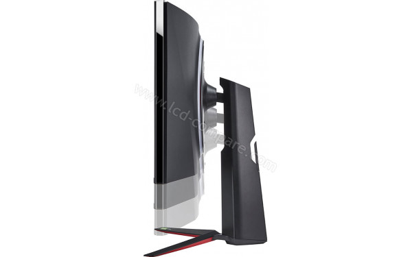 LG 38GN950P-B - Vue de profil avec reglage hauteur