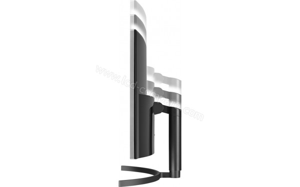 LG 38WN75C-B - Vue de profil avec ajustement de la hauteur