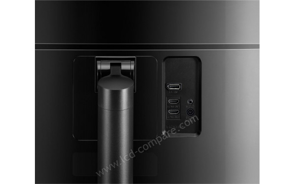 LG 38WN75C-B - Zoom sur la partie arri&egrave;re et les connectiques