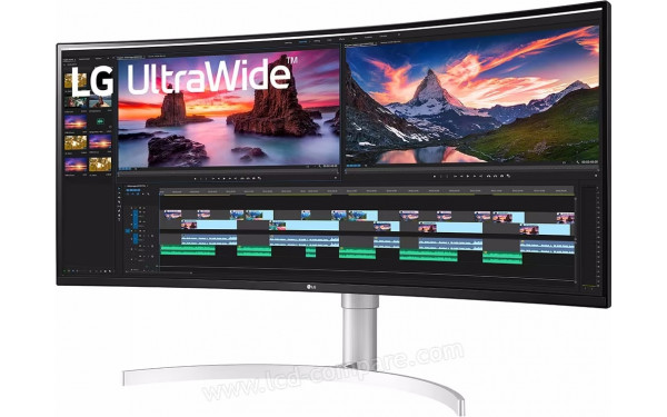 LG 38WN95CP-W - Vue 3/4 droite