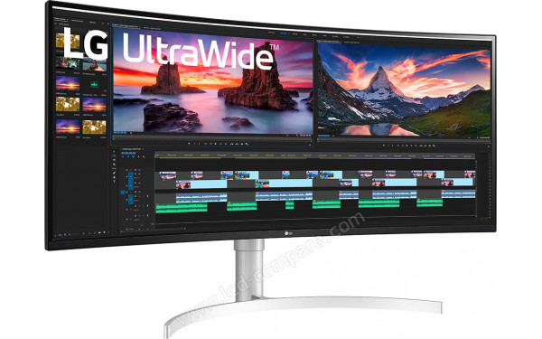 LG 38WN95C-W - Vue 3/4 gauche