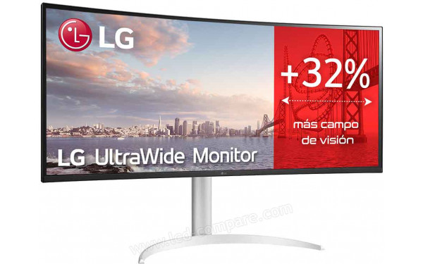 LG 38WQ75C-B - Vue 3/4 gauche