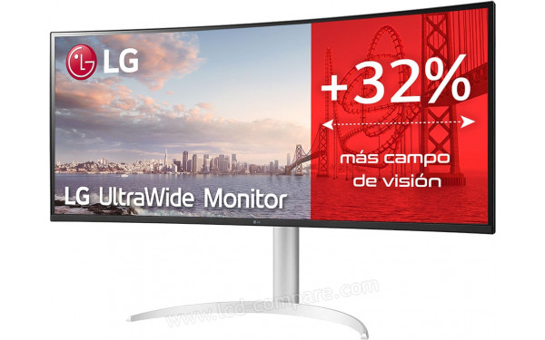 LG 38WQ75C-B - Vue 3/4 droite