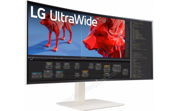 LG 38WR85QC-W - Vue 3/4 gauche