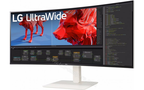 LG 38WR85QC-W - Vue 3/4 droite