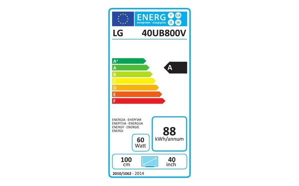 LG 40UB800V - &Eacute;tiquette &eacute;nergie