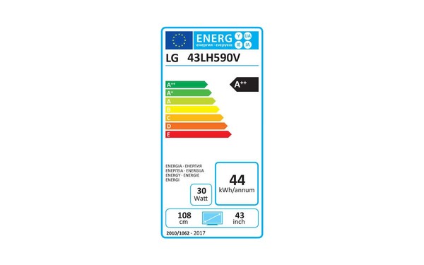 LG 43LH590V - &Eacute;tiquette &eacute;nergie