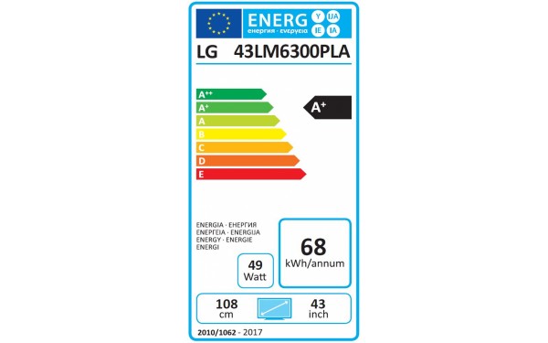 LG 43LM6300 - &Eacute;tiquette &eacute;nergie