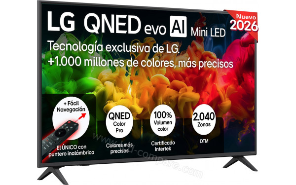 LG 43QNED8EB - Vue 3/4 gauche