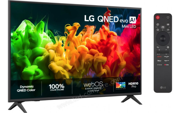 LG 43QNED8EB - Vue 3/4 gauche