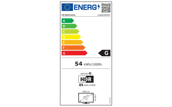 LG 43QNED8EB - &Eacute;tiquette &eacute;nergie v2