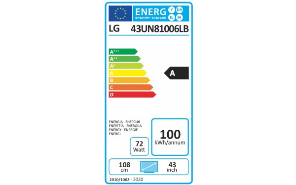 LG 43UN81006LB.API - &Eacute;tiquette &eacute;nergie