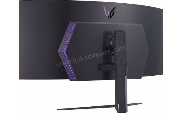 LG 45GR95QE-B - Vue 3/4 arri&egrave;re