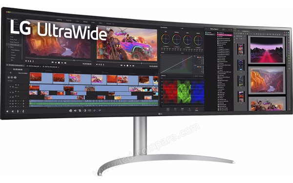LG 49BQ95C-W - Vue 3/4 gauche