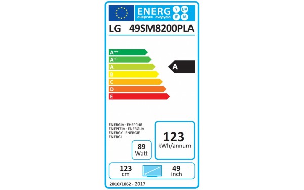 LG 49SM8200 - &Eacute;tiquette &eacute;nergie