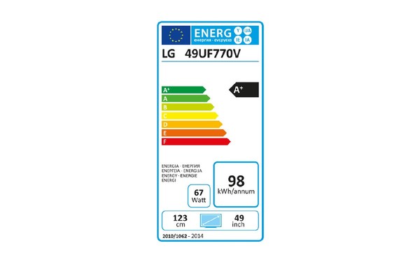 LG 49UF770V - &Eacute;tiquette &eacute;nergie