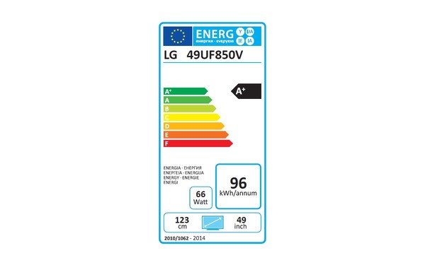 LG 49UF850V - &Eacute;tiquette &eacute;nergie