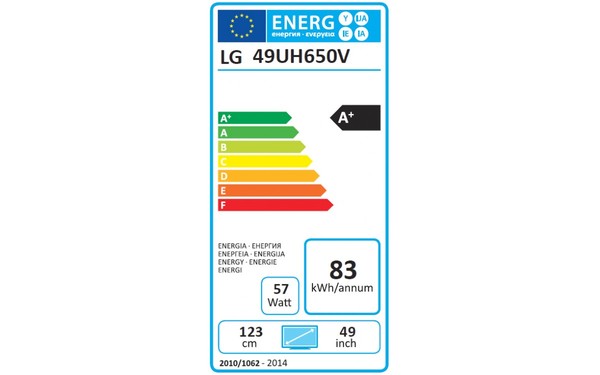 LG 49UH650V - &Eacute;tiquette &eacute;nergie