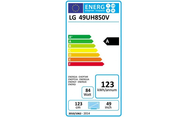 LG 49UH850V - &Eacute;tiquette &eacute;nergie