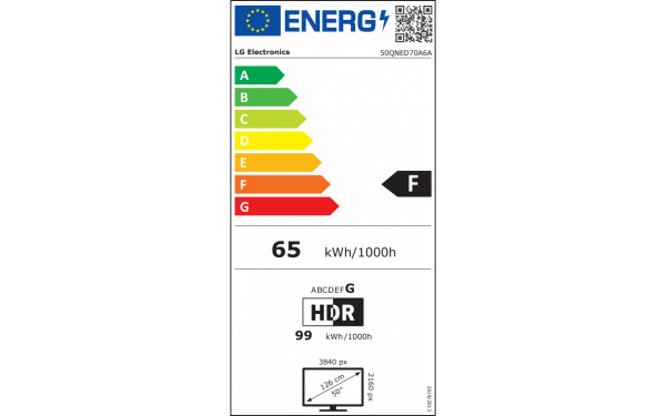 LG 50QNED70A6A.API - &Eacute;tiquette &eacute;nergie v2