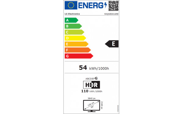 LG 50QNED81 2023 - &Eacute;tiquette &eacute;nergie v2