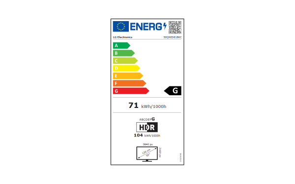 LG 50QNED81B - &Eacute;tiquette &eacute;nergie v2
